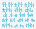 Outline family pictograms web icons