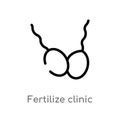 outline fertilize clinic vector icon. isolated black simple line element illustration from nature concept. editable vector stroke