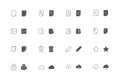 Outline and filled File icon set