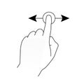 Outline finger swipe modern icon.