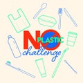 No Plastic Challenge Royalty Free Stock Photo