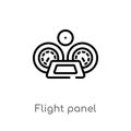 outline flight panel vector icon. isolated black simple line element illustration from airport terminal concept. editable vector