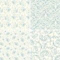 Outline floral patterns