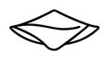 Outline Folded Napkin Icon for Table Setting and Elegance, vector design Generative AI Royalty Free Stock Photo