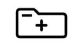 Outline Folder Add New Folder Icon, vector design Generative AI Royalty Free Stock Photo