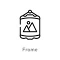 outline frame vector icon. isolated black simple line element illustration from furniture concept. editable vector stroke frame Royalty Free Stock Photo