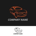 Outline future car for your project, Concept Logo with Auto Company Suv Car Silhouette Royalty Free Stock Photo