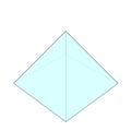 Outline of a geometric pyramid shape with blue infill