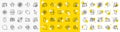 Outline Gps, Cursor and Messenger line icons. For web app. Vector