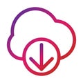outline gradient style cloud icon Royalty Free Stock Photo