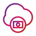 outline gradient style cloud icon Royalty Free Stock Photo