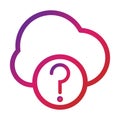 outline gradient style cloud icon Royalty Free Stock Photo