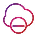 outline gradient style cloud icon Royalty Free Stock Photo