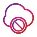 outline gradient style cloud icon Royalty Free Stock Photo
