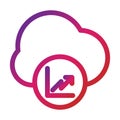 outline gradient style cloud icon Royalty Free Stock Photo