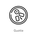 outline guotie vector icon. isolated black simple line element illustration from food concept. editable vector stroke guotie icon Royalty Free Stock Photo