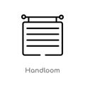 outline handloom vector icon. isolated black simple line element illustration from sew concept. editable vector stroke handloom Royalty Free Stock Photo