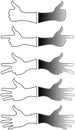 Outline hands with counting fingers