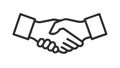 Outline Handshake Icon, Business Partnership Symbol, Deal Agreement, vector design Generative AI Royalty Free Stock Photo