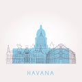 Outline Havana skyline