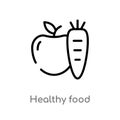 outline healthy food vector icon. isolated black simple line element illustration from food concept. editable vector stroke