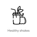 outline healthy shakes vector icon. isolated black simple line element illustration from food concept. editable vector stroke