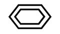 Outline Hexagon Icon: Modern Geometric Shape, vector design Generative AI Royalty Free Stock Photo