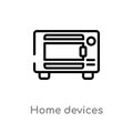 outline home devices vector icon. isolated black simple line element illustration from smart home concept. editable vector stroke Royalty Free Stock Photo