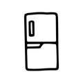 home refrigerator line vector doodle simple icon Royalty Free Stock Photo