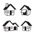 outline home symbol icon set