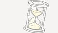 Outline of an Hourglass Timer Vector for Web and Application Icons. vector design Generative AI Royalty Free Stock Photo