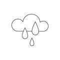 Outline Icon of cloud and weather. Simple design