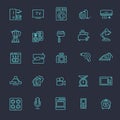 Outline icon collection - household appliances