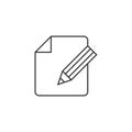 Outline icon - Document edit Royalty Free Stock Photo