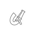 Outline icon - Fireman water hose Royalty Free Stock Photo