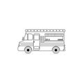 Simple stylish outline icon food truck