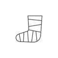 Outline icon - Injured foot