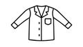 Outline icon of a lab coat or uniform medical science , vector design Generative AI Royalty Free Stock Photo