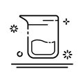 Outline icon - laboratory beaker or measuring cup