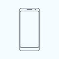 Outline icon of a modern mobile phone