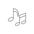 Outline icon - Music notes Royalty Free Stock Photo