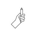 Outline icon - Pencil measure Royalty Free Stock Photo