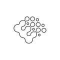 Outline icon - Printing raster dots Royalty Free Stock Photo