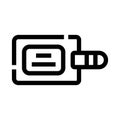 Outline icon representing a badge or security pass Royalty Free Stock Photo