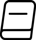 An outline icon representing a closed book, textbook, restaurant menu, or a thick file folder for storage Royalty Free Stock Photo