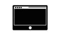 Outline Icon of a Tablet Computer Screen technologyOutline Icon of a Tablet Computer Screen technology Royalty Free Stock Photo