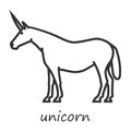 Outline icon unicorn vector