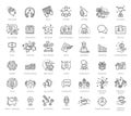 Outline icons collection. Simple vector illustration. Sign and symbols in flat design blogging, marketing and business