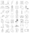 Outline icons of energetics