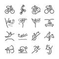 Outline icons, popular sports